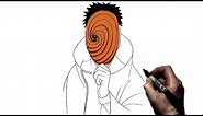 How To Draw Tobi (Obito) | Step By Step | Naruto