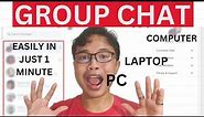 How to CREATE Facebook messenger group chat in laptop , computer and pc?