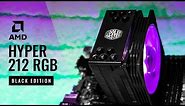 HOW TO Install Cooler Master Hyper 212 RGB Black Edition on AM4