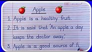 10 Easy Lines on Apple in English/Few Lines on Apple in English/Essay on Apple-Learn