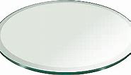 36" Inch Round Glass Table Top 1/4" Thick Tempered Beveled Edge by Fab Glass and Mirror