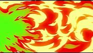 green screen transition animated fire