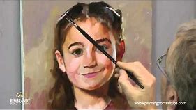 Painting a portrait of a little girl - demonstration by Ben Lustenhouwer