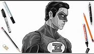 How To Draw Green Lantern Easy Step By Step | DC SuperHero Drawing Tutorial