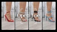 Open Toe Sandals Try on Trendy Heels Summer Spring Shoe Preview
