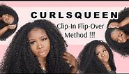 ♡ Clip -In Versatile Flip Over Method?! 3b/3c Water Kinky Curly Ft CURLSQUEEN