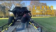 Strapinno 2" x 16' Heavy Duty Retractable Ratchet Strap - Snap Hooks