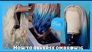 DIY REVERSE OMBRE | 613 TO SILVER BLUE 🤍💙 | WATERCOLOR METHOD| Bluerissa | Blue DiD That