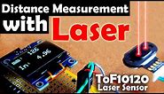 TOF10120 Laser Range Sensor with Arduino to Measure Distance + Oled Display. laser for measurements