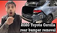 2020 Toyota Corolla rear bumper removal
