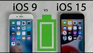 iOS 9 vs iOS 15 BATTERY Test on iPhone 6s - First iOS vs Last iOS!