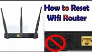 How to reset wifi router if button not working