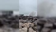 Lake Michigan waves batter Kenosha beaches