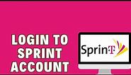 How To Login To Sprint Account