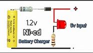 How to Make Simple 1.2v Ni-Cd Battery charger || Ni-cd 1.2v battery charger DIY