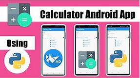 Calculator Android App using Python | Convert .Py to APK | #Kivy Tutorial