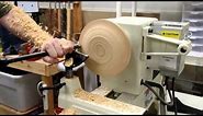 Woodturning - small platter, mounted without glue block or screws