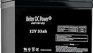 Battery 12 Volt 33ah Marine Deep Cycle HI Performance Battery Ideal for Boats and 18-35lb Minn Kota, Minnkota, Cobra, Sevylor and Other Trolling Motor Replaces (12V 35AH, Group U1) Beiter DC Power