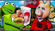 Miss Piggy and Kermit the Frog's Drive Thru Dinner Date! (Wendy's)