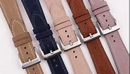 Handdn Suede Leather Watch Bands for Men Women - Handmade Genuine Leather Watch Straps - Quick Release Watch Bands - 16mm, 17mm, 18mm, 19mm, 20mm, 21mm, 22mm, 23mm & 24mm Watch Bands (Black)