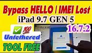 All Steps to Bypass iPad Gen 5 iOS 16.7.2 in 5 minutes by Tool Free #vienthyhG