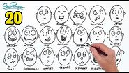 How to draw 20 different emotions