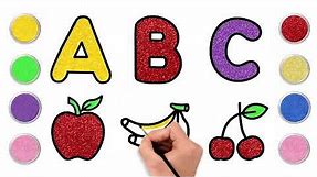 Drawing Fruit Apple Colouring Easy Step by Step | Fruit drawing for kids