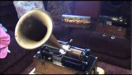 1898 Edison Suitcase Home Phonograph Playing 1898 Brown Wax Cylinder - Michael Casey