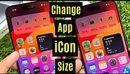 How to Change App iCons size on iPhone 15, 14 (iOS 17 - any iPhone)