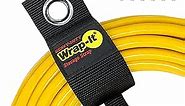 Wrap-It Storage Heavy-Duty Straps, 13-inch (6 Pack) - Hook and Loop Extension Cord Organizer Hanger, Cord Wrap, Cable Straps for Cables, Hoses, Rope for Home, RV and Garage Storage and Organization