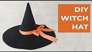 DIY Witch Hat in ANY size / How to make a Witch Hat for Halloween or Cosplay / Tutorial+FREE pattern