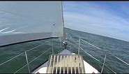 HD 5 Hour Relaxing Sailing Loop video - Ocean Sounds, Waves, Wind - Lake Erie Islands