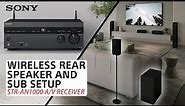 Sony | Wireless Rear Speaker and Subwoofer setup on the STR-AN1000 7.2ch 8K A/V Receiver