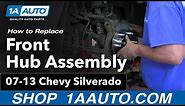 How To Replace Front Wheel Bearing & Hub 07-13 Chevy Silverado Truck