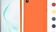 LeYi for Note 10 Plus Case: Liquid Silicone Ultra Slim Shockproof Protective Case with Anti-Scratch Microfiber Lining, Soft Gel Rubber Case for Galaxy Note 10 Plus, Orange