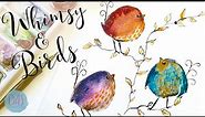 Whimsical Watercolor Birds for Beginners - Easy Tutorial to Master Wet in Wet and Pen and Ink