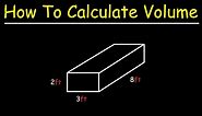 How To Calculate The Volume In Cubic Feet & Cubic Meters