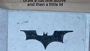 How to Draw the The Batman Symbol (New vs Old) #batman #logoart #fyp | batman logo
