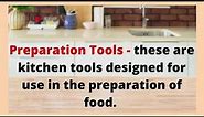 CLASSIFICATION OF KITCHEN TOOLS