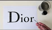 cómo dibujar un logotipo de Dior/how to draw a Dior logo