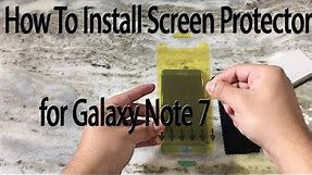 Note 7: Zagg HD Dry Screen Protector How to Put On Easy Install