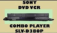 SONY DVD VCR COMBO PLAYER DEMONSTRATION SLV-D380P 2-IN-1 SPACE SAVER WITH REMOTE