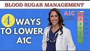 How to Lower A1C Levels Naturally in 4 EASY Ways | Manage Diabetes Naturally