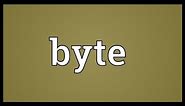 Byte Meaning