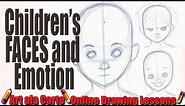How to draw Children's faces and expressions