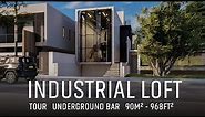 Touring an INDUSTRIAL STYLE LOFT HOUSE - Only 90m² / 968ft²
