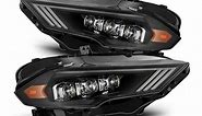 AlphaRex Mustang NOVA-Series LED Projector Headlights; Black Housing; Clear Lens 880258 (18-23 Mustang GT, EcoBoost) - Free Shipping