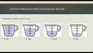 measuring cups fraction review