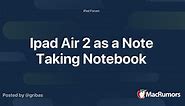 Ipad Air 2 as a Note Taking Notebook