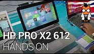 HP Pro X2 612 12.5 professional tablet with keyboard dock hands on at Computex 2014 [ENG]